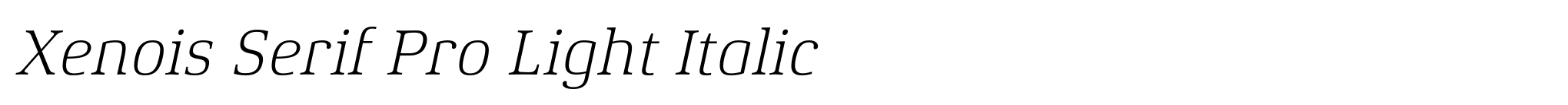 Xenois Serif Pro Light Italic image